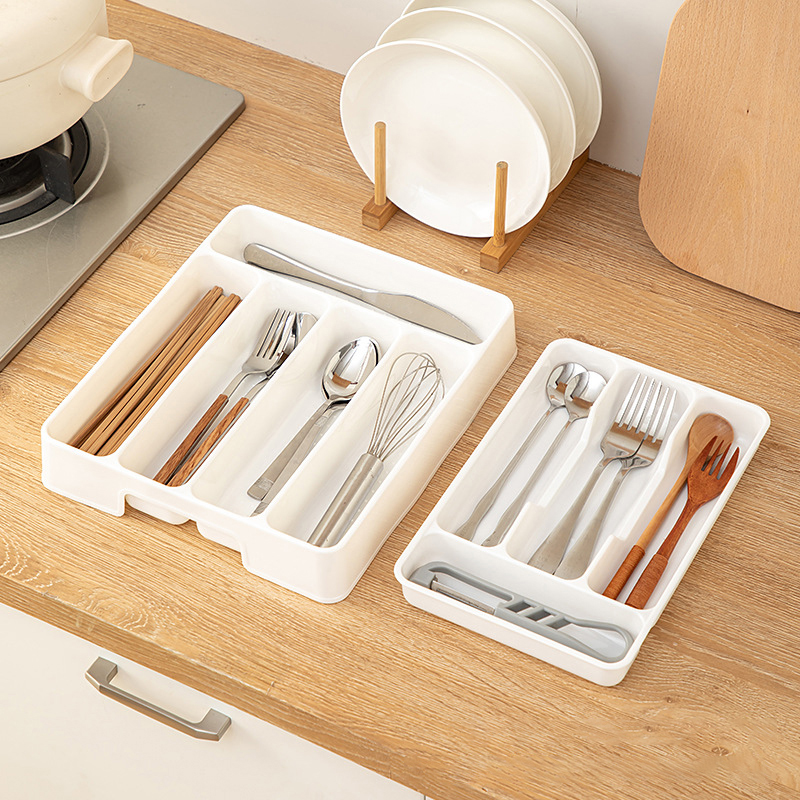 Drawer Organizer Peg - 4/5 Compartments Cutlery Organizer Daily Drawer
