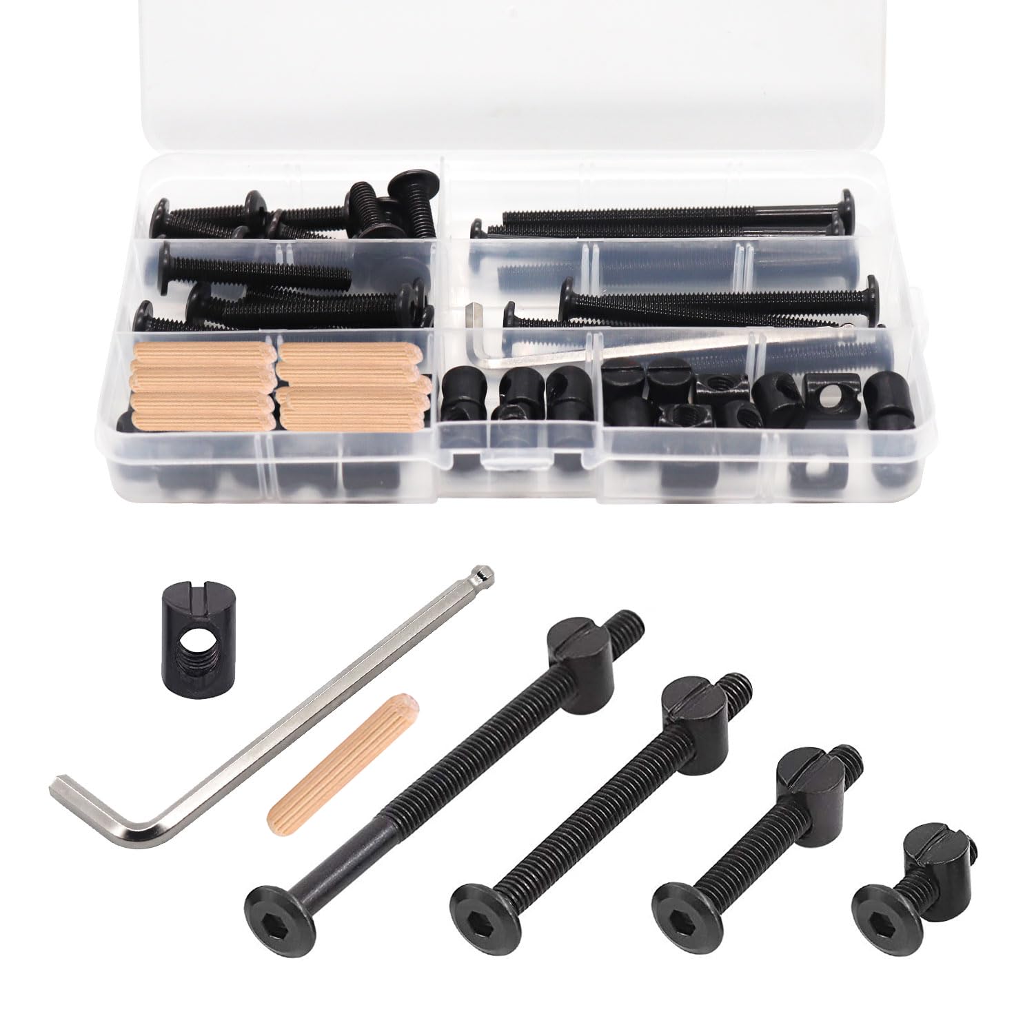 Furniture Hardware Barrel Nut - Crib Screws Hardware Replacement Kit -