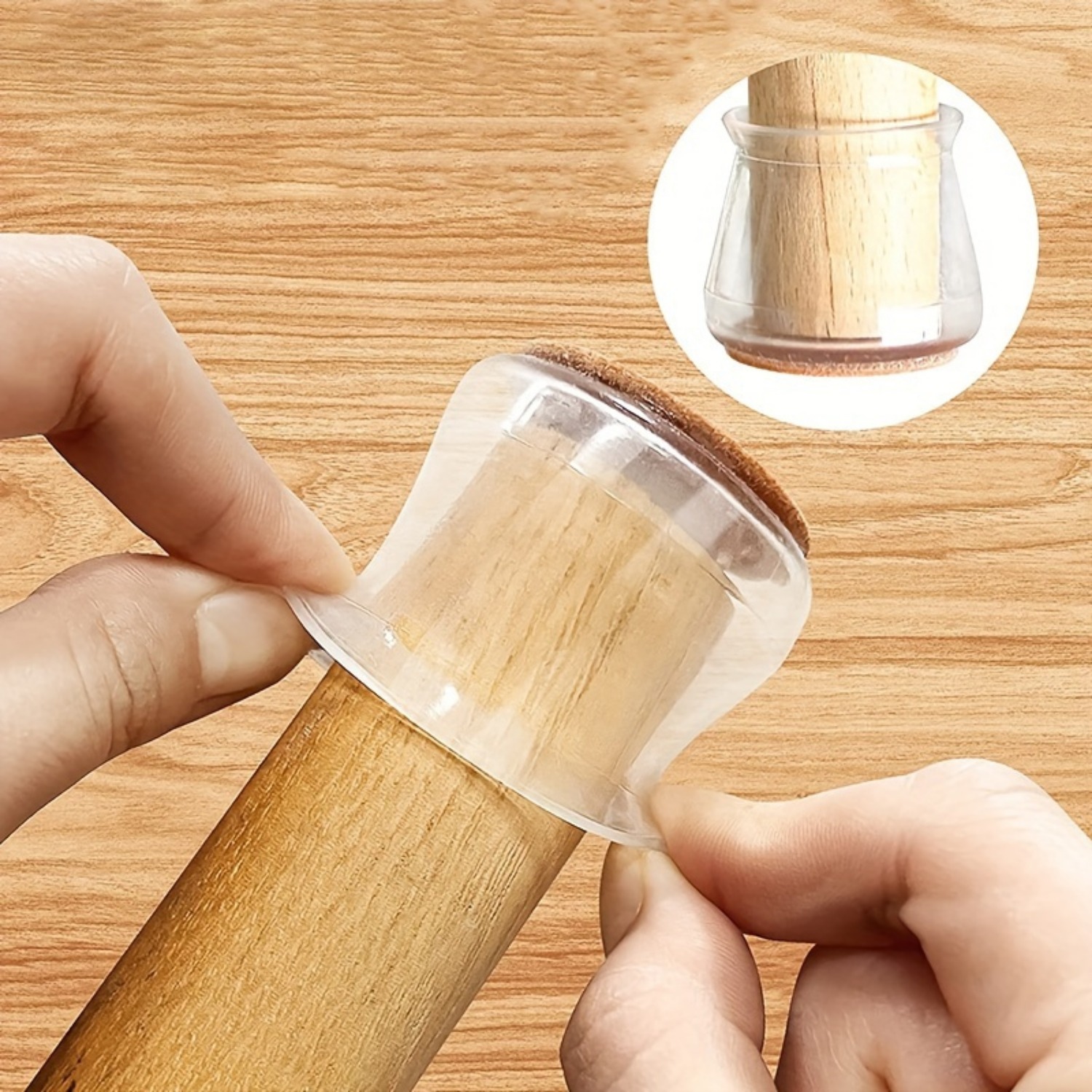Furniture Hardware Brackets - 24pcs Silicone Chair Leg Protector, Transparent