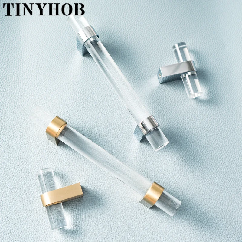 Drawer Pull Gold - Tinyhob Acrylic+ BrassFurniture Handles and Knobs