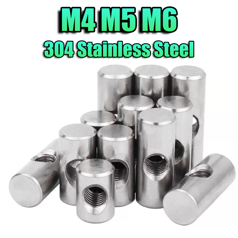 Furniture Hardware Barrel Nut - Cross Hole Barrel Nut M4 M5