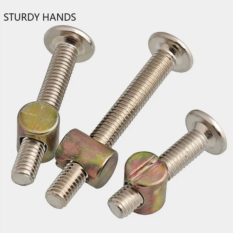 Furniture Hardware Barrel Nut - 20pcs/pack Furniture Bolts and Nuts Set