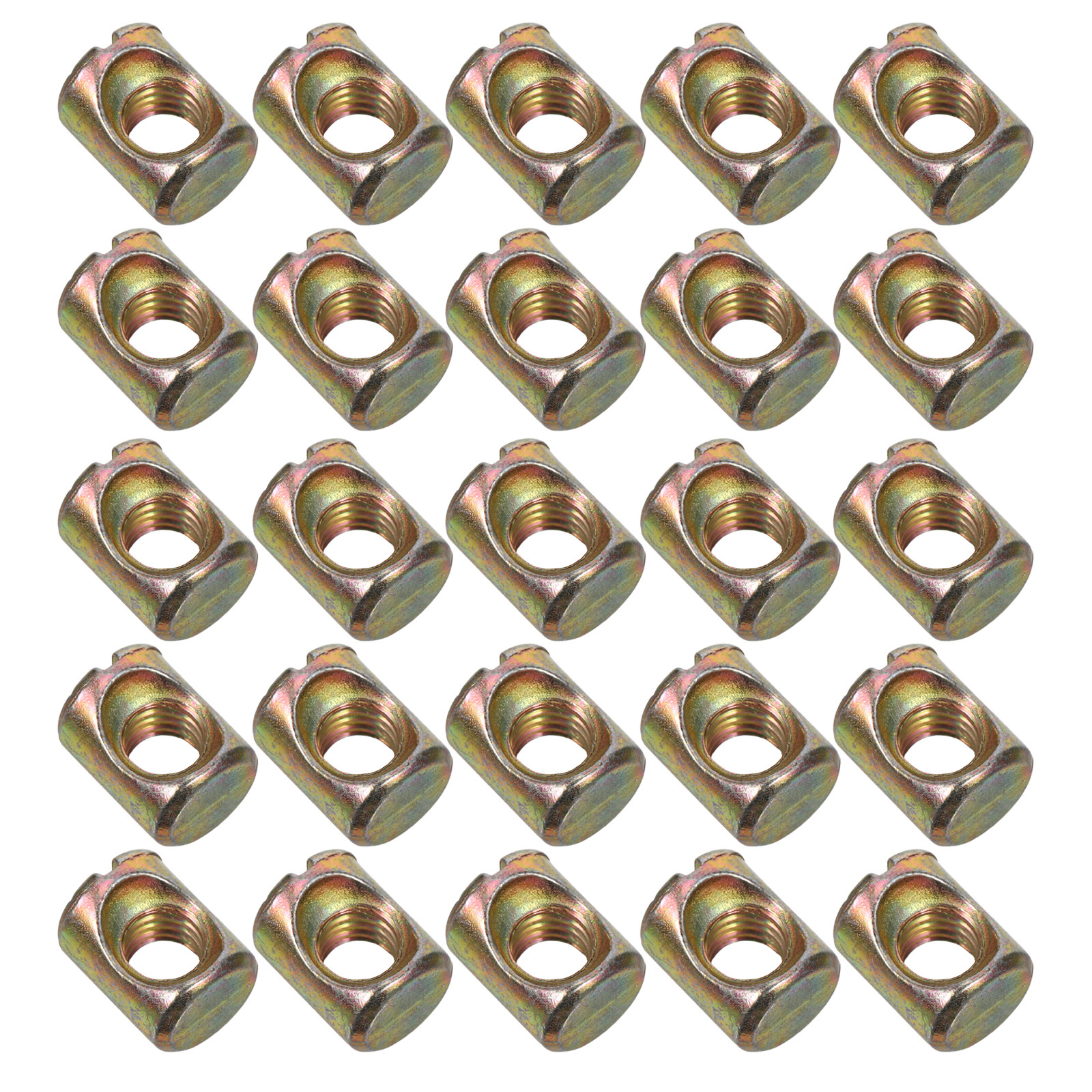 Furniture Hardware Barrel Nut - 50Pcs M6 Slotted Barrel Nuts Kit