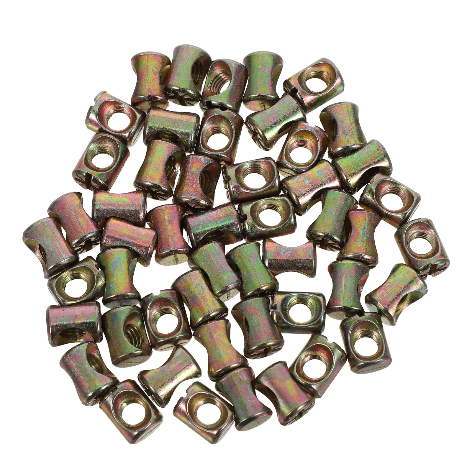 Furniture Hardware Barrel Nut - 50Pcs M6 Slotted Barrel Nuts Kit