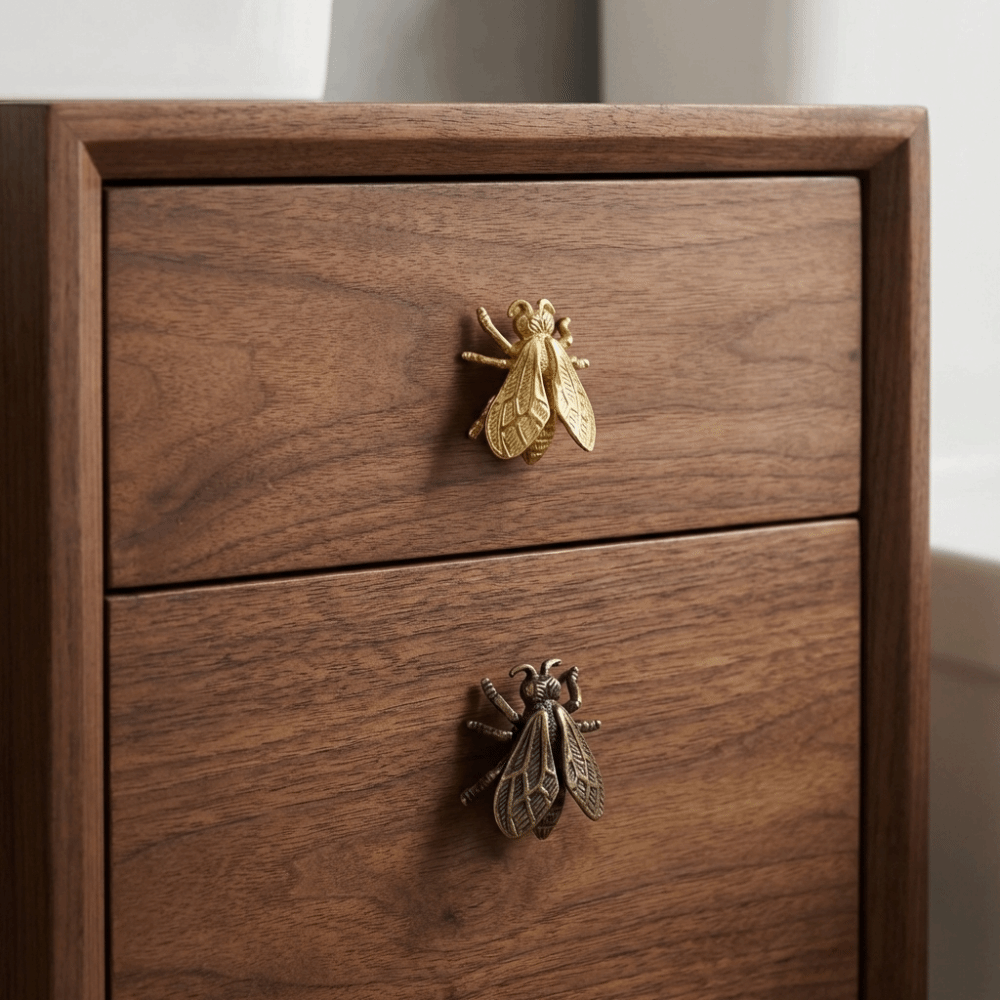 Drawer Pull Gold - Creative Retro Bee Brass Handle Vintage
