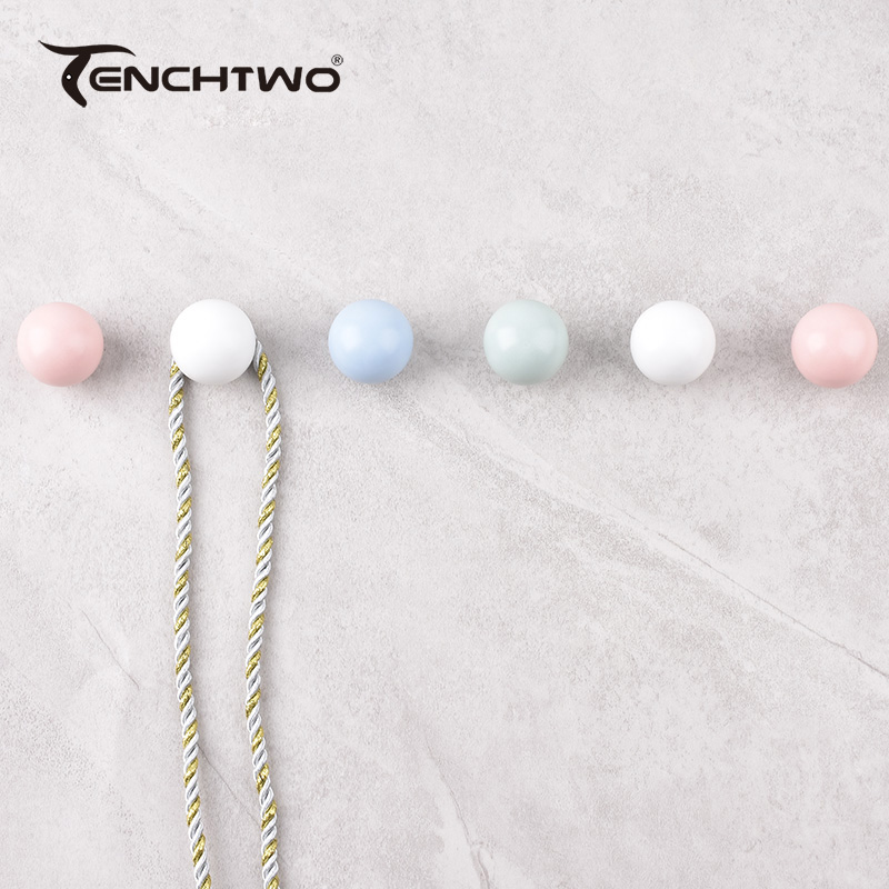Round Ceramic Hook Clothes Han - Furniture Hardware Brackets 评论和价格