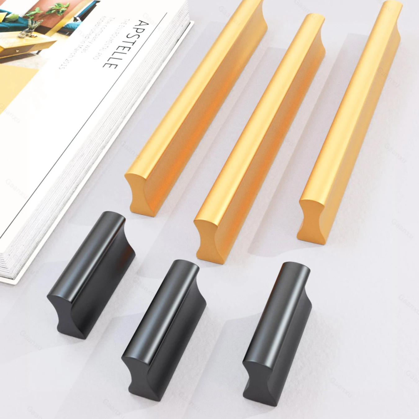 American Long Cabinet Door Han - Drawer Pull Gold 评论和价格