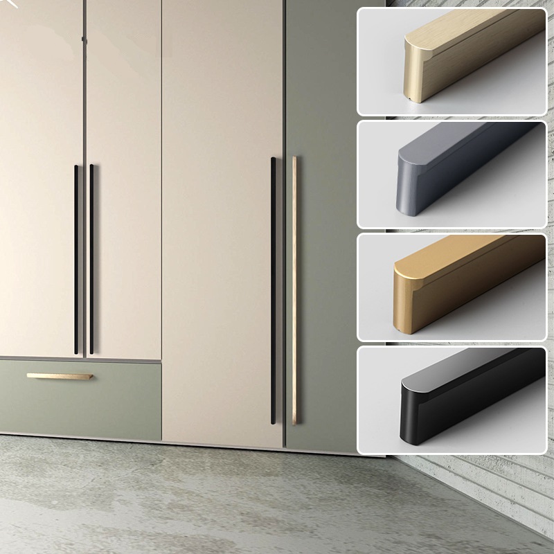 80-600mm Cabinet Door Rounded  - Drawer Pull Gold 评论和价格