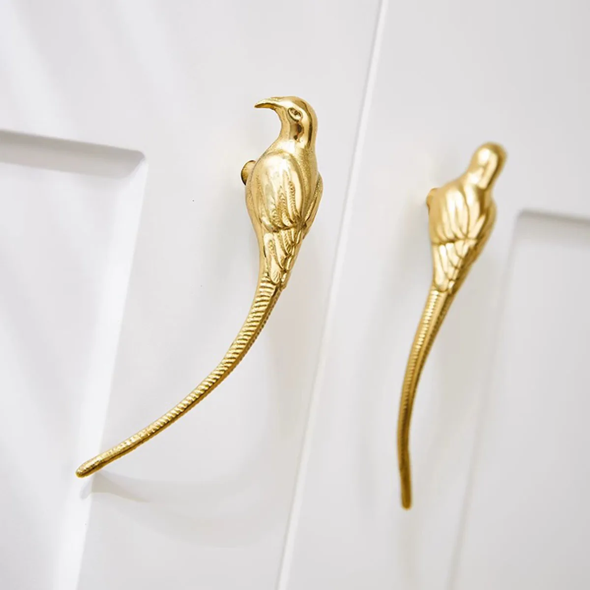 Golden Bird Drawer Pulls - Uni - Unique Furniture Hardware 评论和价格