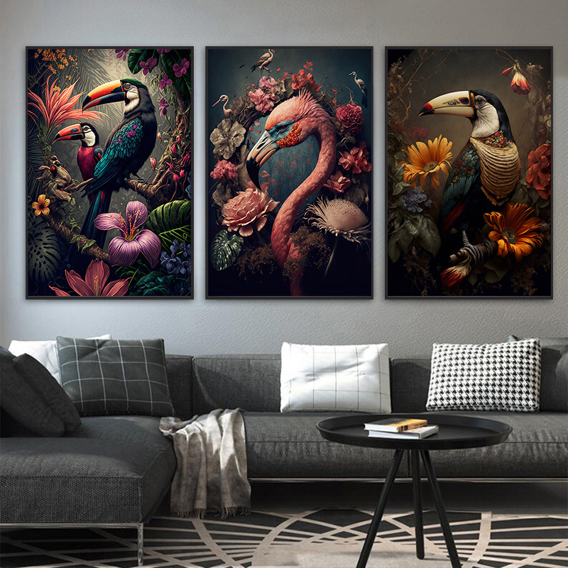 Retro Flower Bird Posters and  - Furniture Paradise & Hardware Ghaziabad 评论和价格
