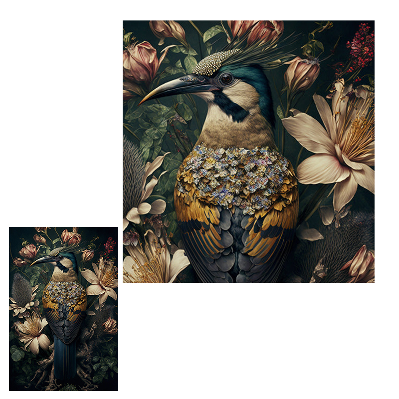 Retro Flower Bird Posters and  - Furniture Paradise & Hardware Ghaziabad 评论和价格