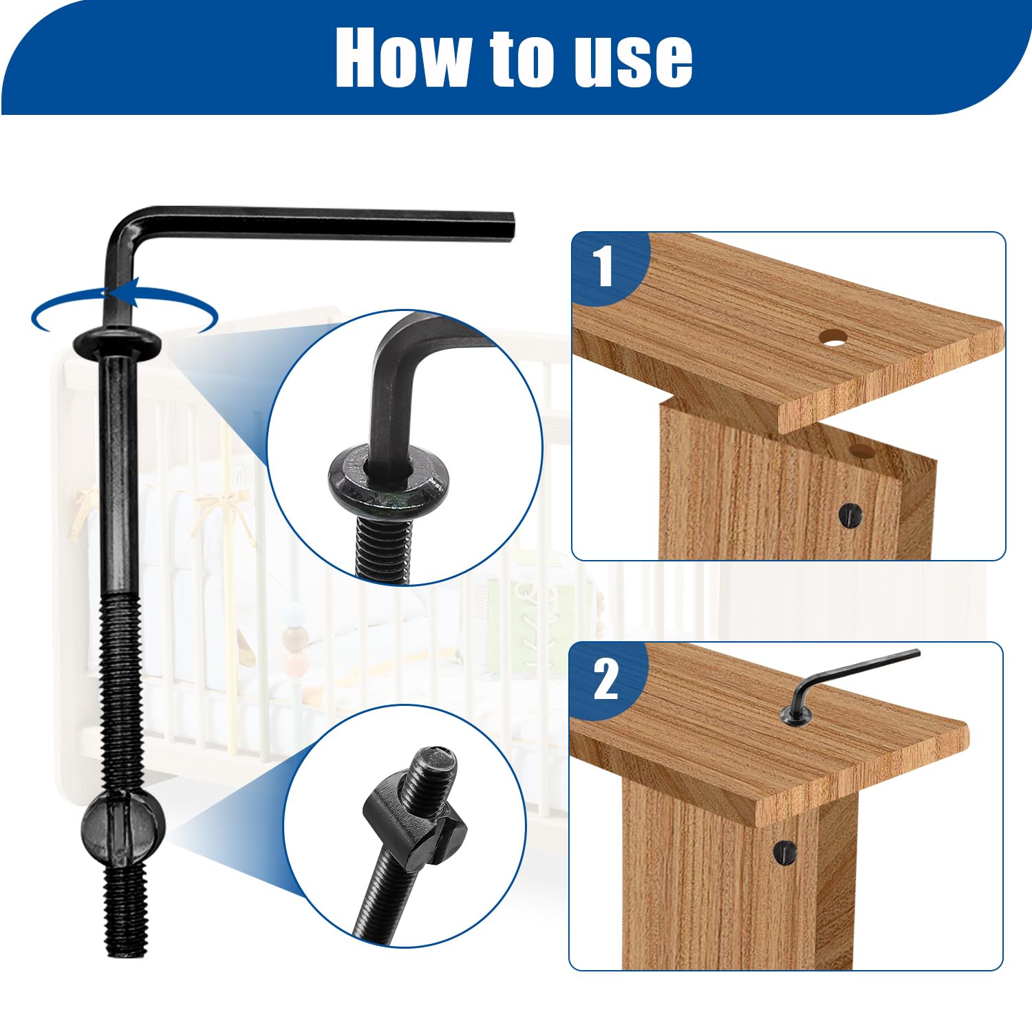 16 Set Crib Screws M6x20mm/ 40 - Furniture Hardware Barrel Nut 评论和价格