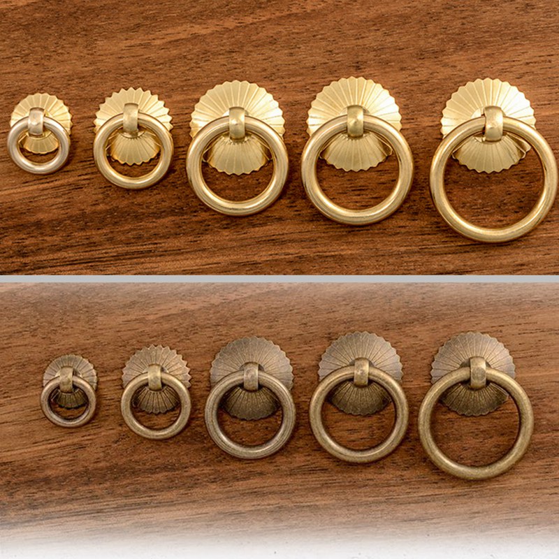 Vintage Brass Cabinet Ring Kno - Furniture Hardware Bolts 评论和价格