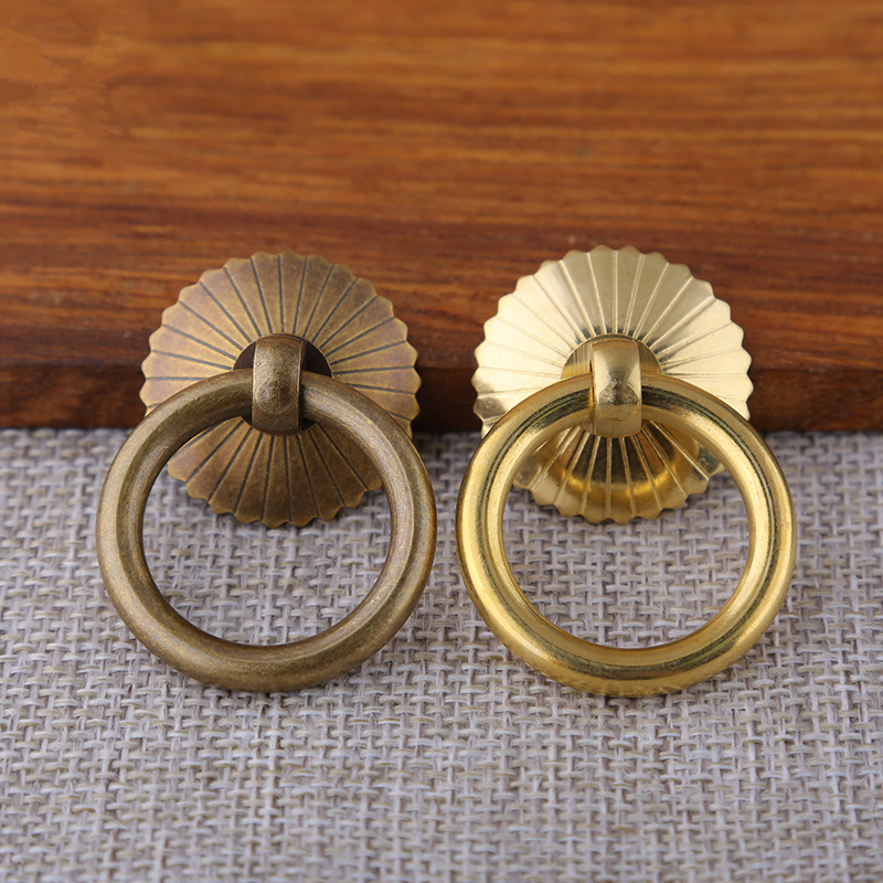 Vintage Brass Cabinet Ring Kno - Furniture Hardware Bolts 评论和价格