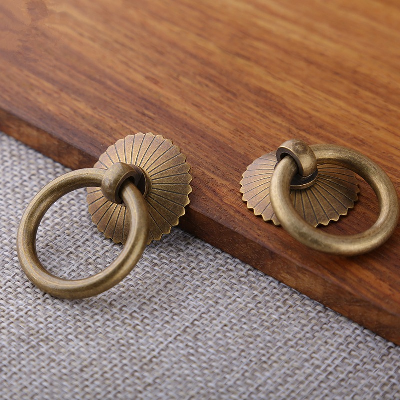 Vintage Brass Cabinet Ring Kno - Furniture Hardware Bolts 评论和价格