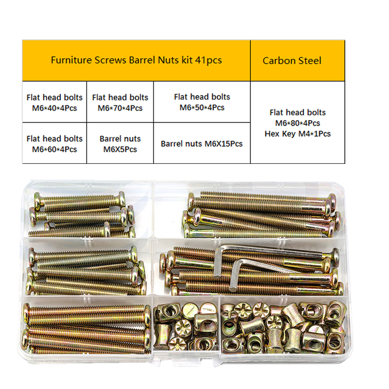 Hex Socket Flat Head Furniture - Furniture Hardware Barrel Nut 评论和价格