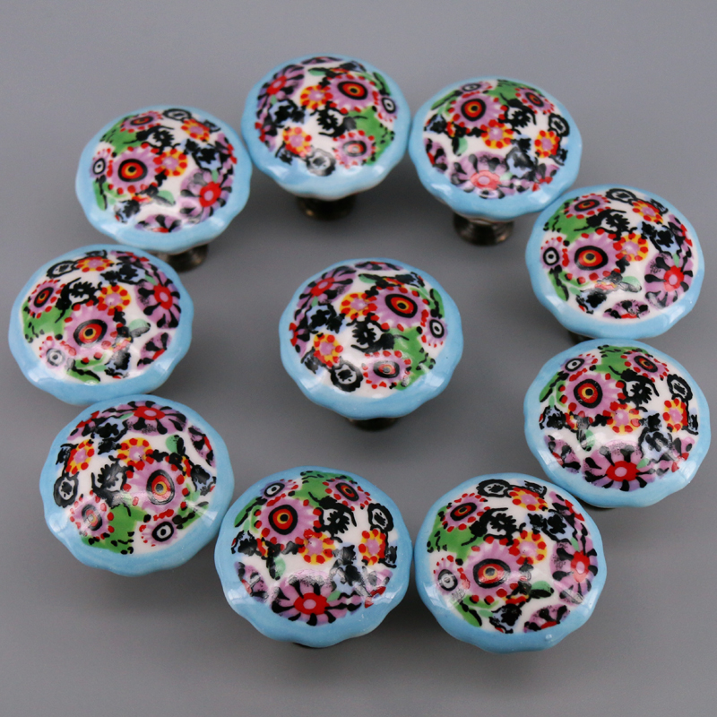 10PCS Colored Ceramic Knobs Un - Unique Furniture Hardware 评论和价格