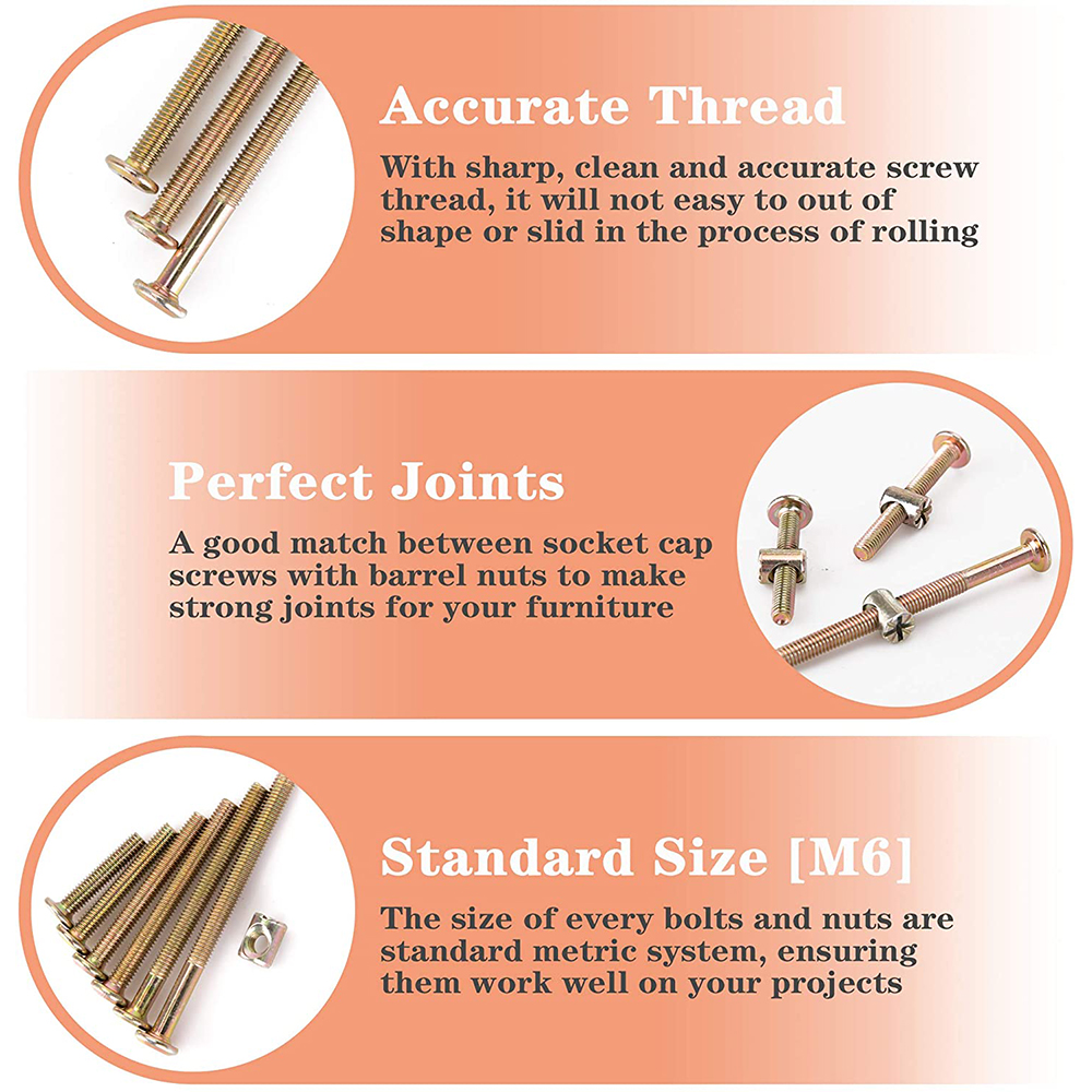 30-Set Baby Crib Screws Hardwa - Furniture Hardware Barrel Nut 评论和价格