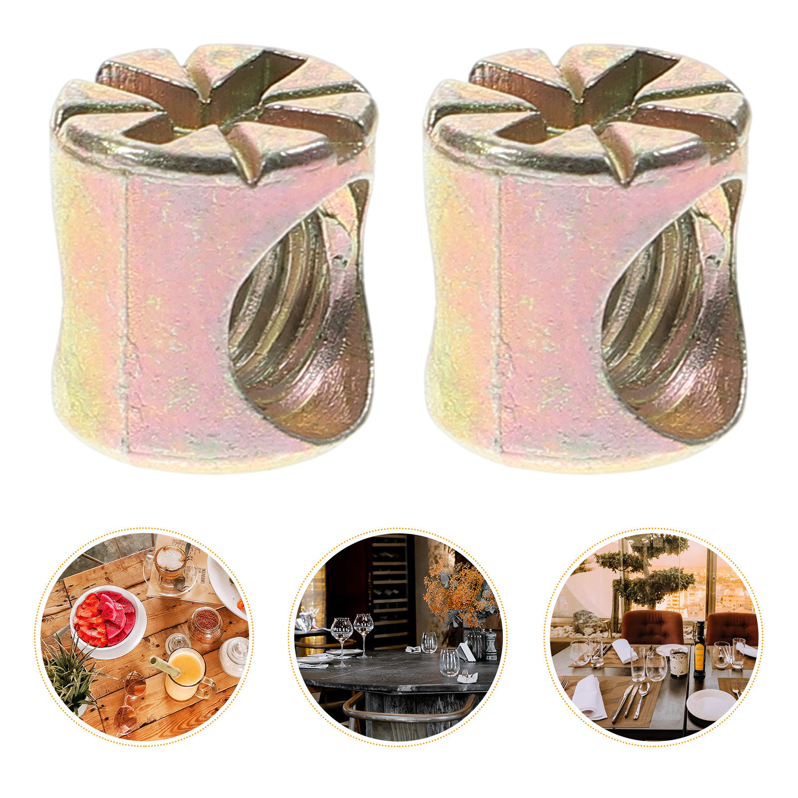 20Pcs Barrel Nut Solid Zinc Al - Furniture Hardware Barrel Nut 评论和价格