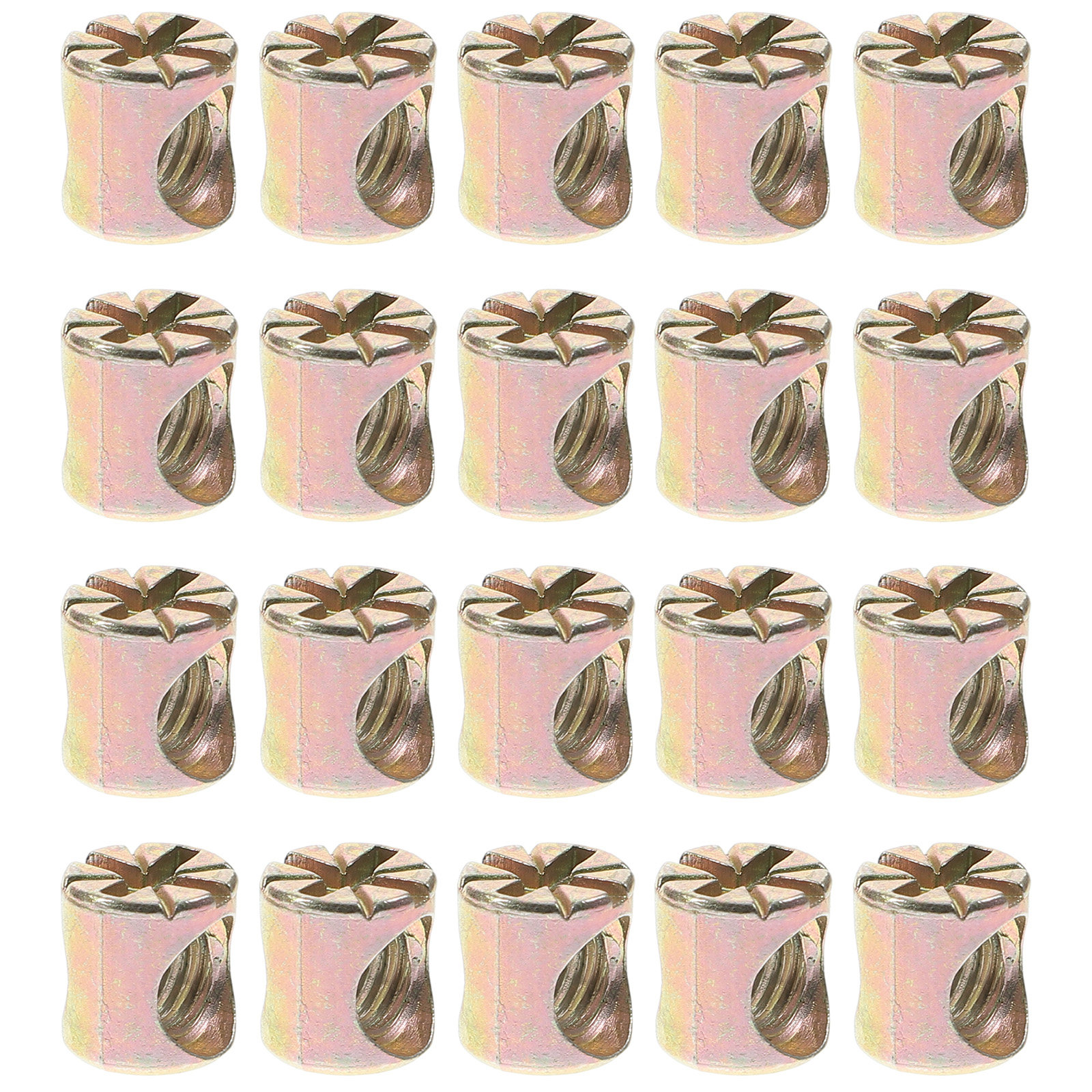 20Pcs Barrel Nut Solid Zinc Al - Furniture Hardware Barrel Nut 评论和价格