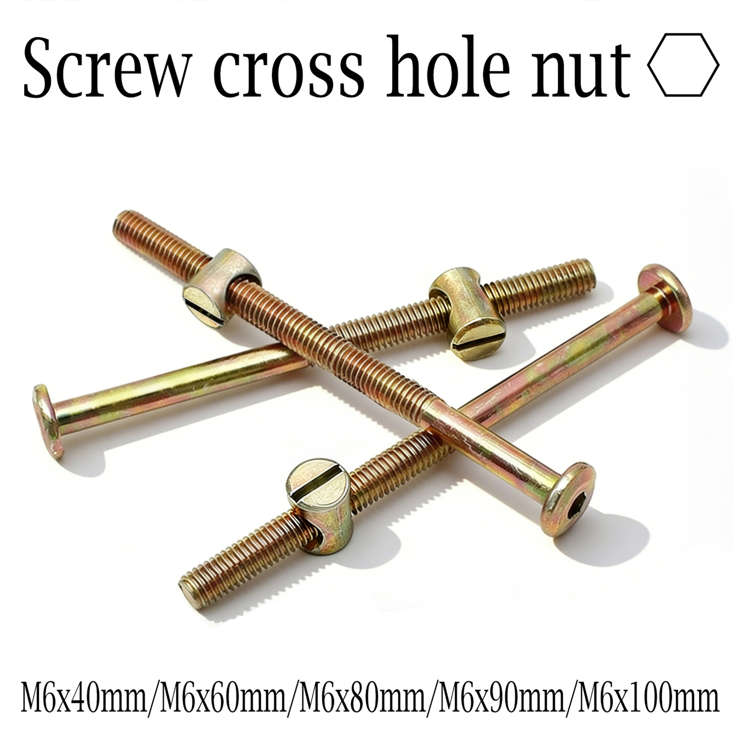 10pcs M6 Hex Socket Furniture  - Furniture Hardware Barrel Nut 评论和价格