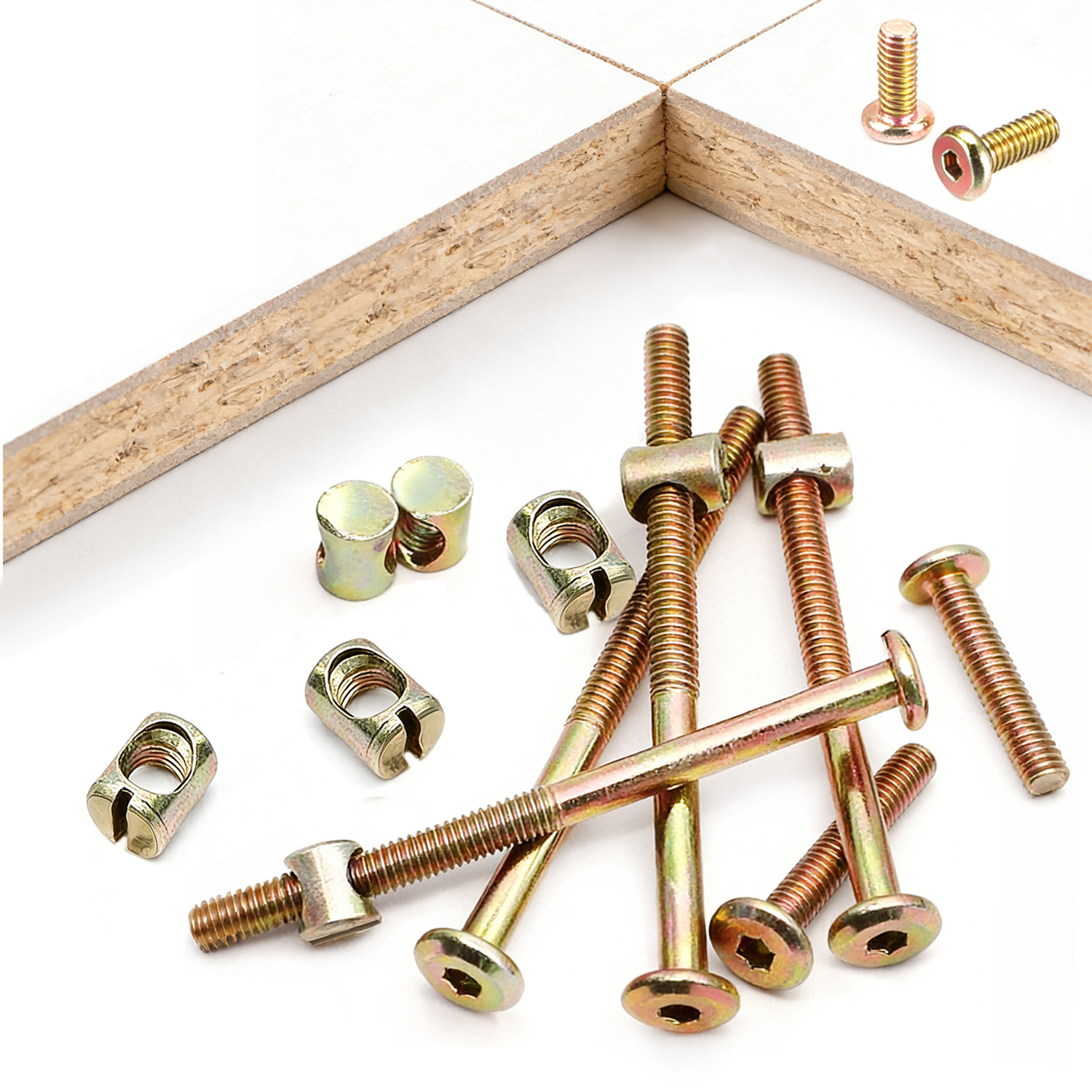 10pcs M6 Bed Frame Connecting  - Furniture Hardware Barrel Nut 评论和价格