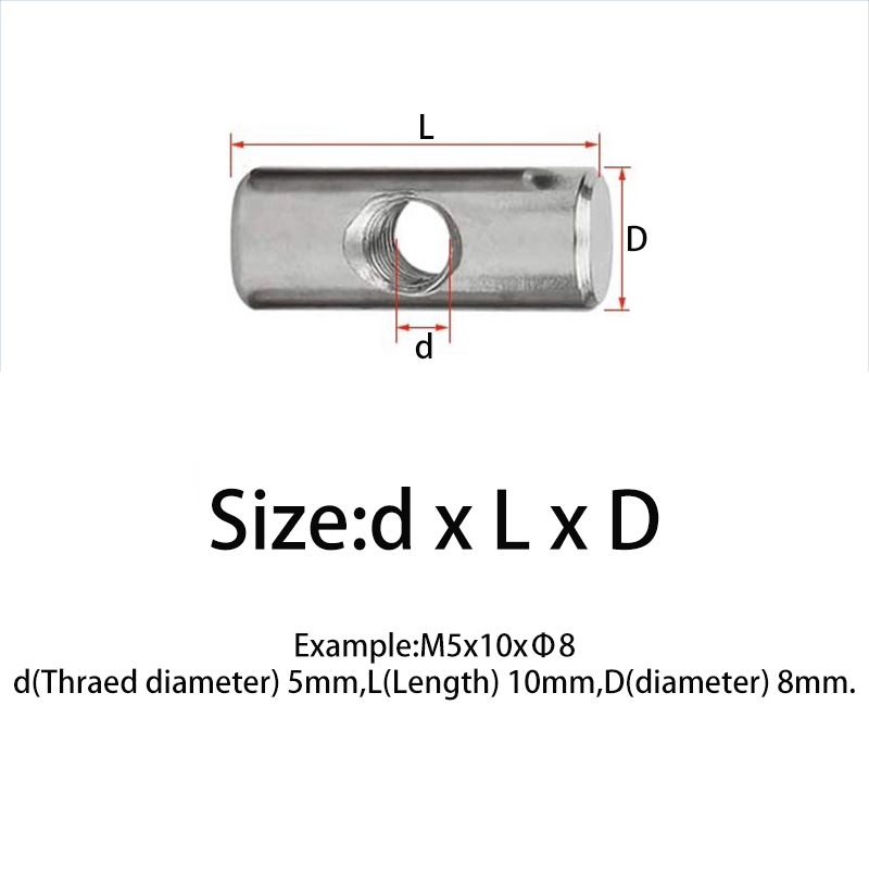 Cross Hole Barrel Nut M4 M5 M6 - Furniture Hardware Barrel Nut 评论和价格
