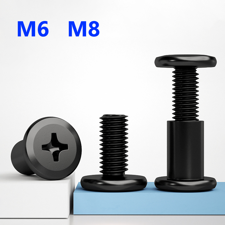 Black Carbon Steel Chicago Scr - Furniture Hardware Barrel Nut 评论和价格