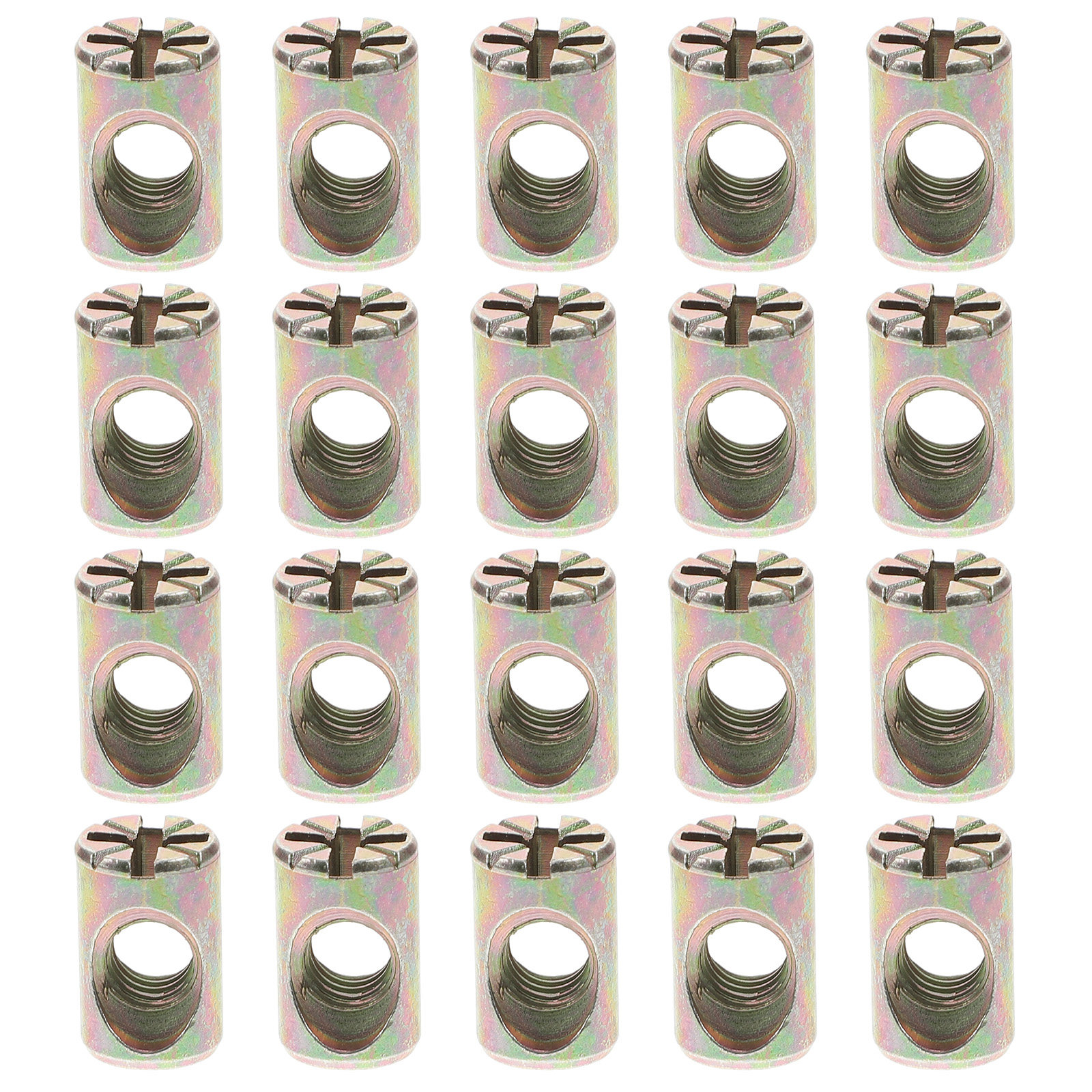 20Pcs Barrel Nut M6x10mm Zinc  - Furniture Hardware Barrel Nut 评论和价格