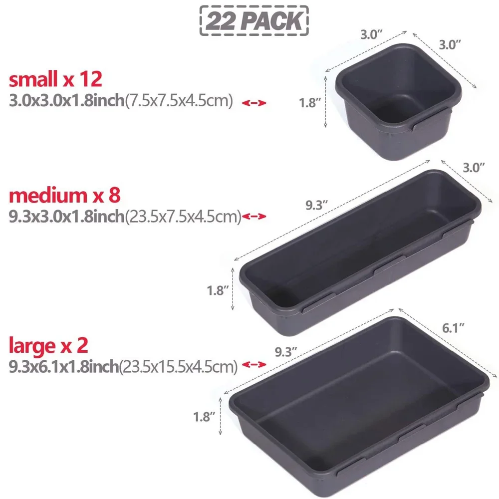 32PCS Desk Drawer Organizers 3 - Drawer Organizer Peg 评论和价格