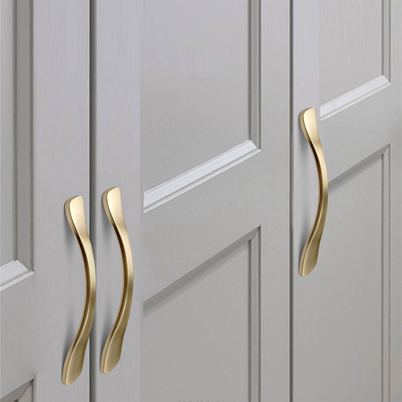Gold Furniture Handles Aluminu - Drawer Pull Gold 评论和价格