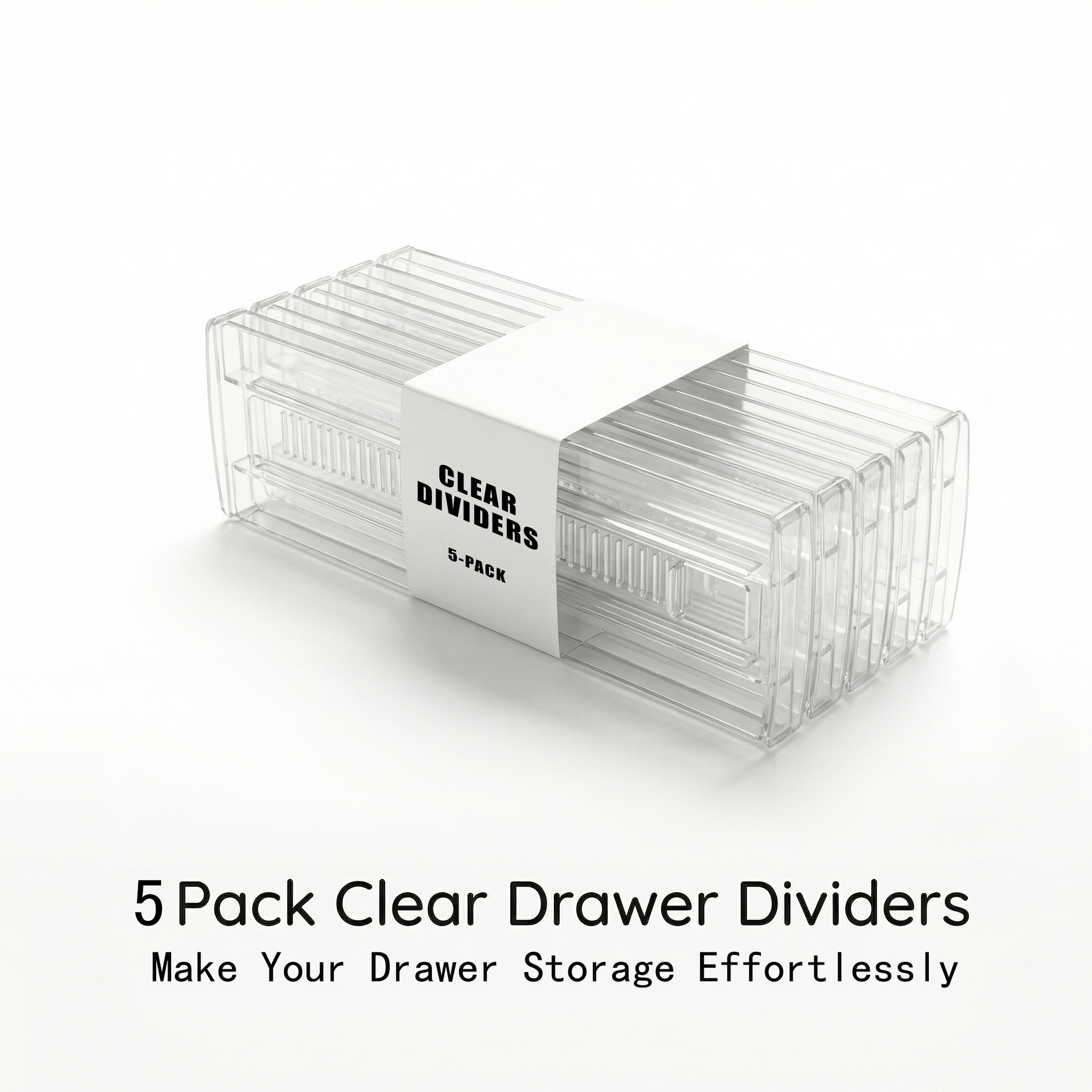 3/5/7-Pack Drawer Dividers, Cl - Drawer Organizer Peg 评论和价格