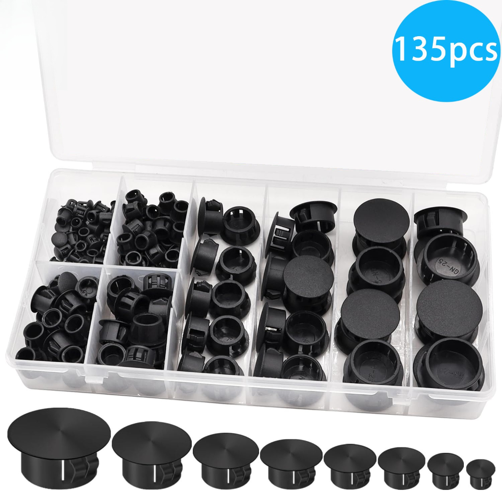 135pcs Black Cover Screw-type  - Furniture Hardware Types 评论和价格