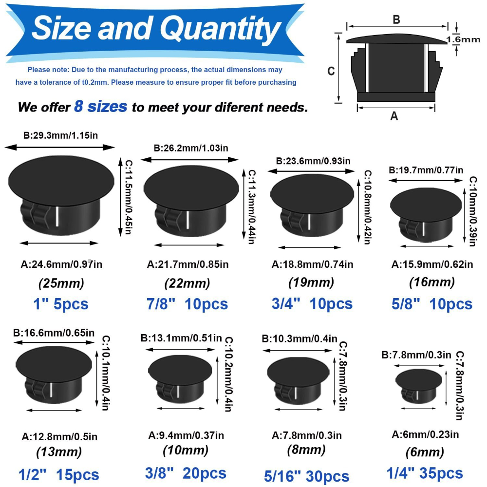 135pcs Black Cover Screw-type  - Furniture Hardware Types 评论和价格