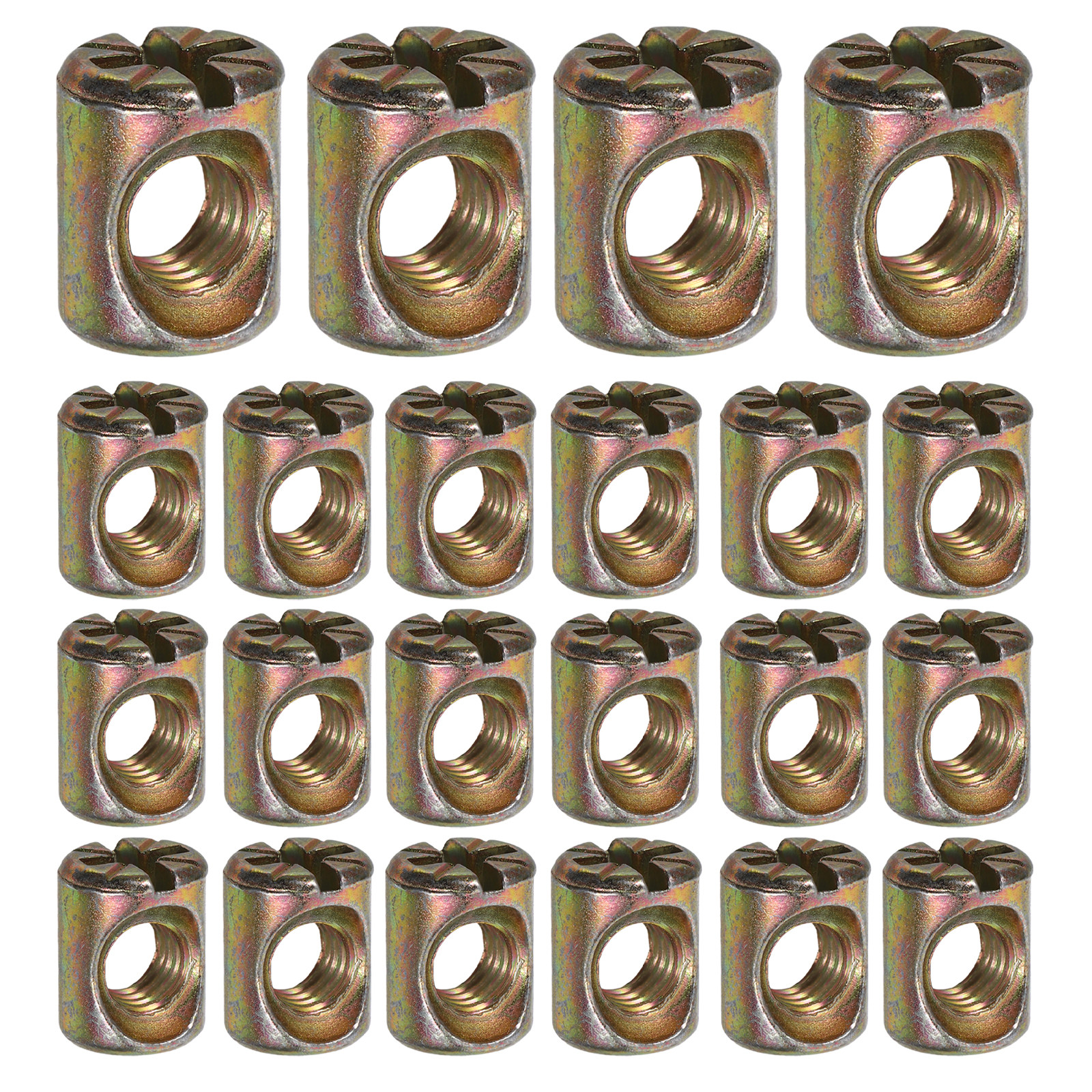 50Pcs M6 Slotted Barrel Nuts K - Furniture Hardware Barrel Nut 评论和价格