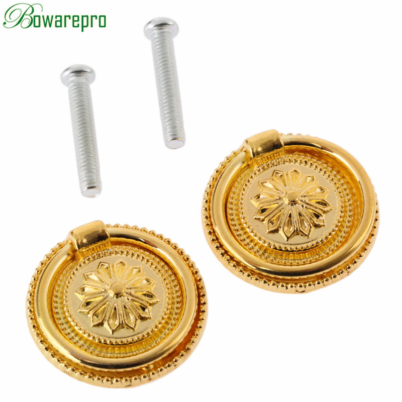 2Pcs 30mm Diameter Cabinet Dra - Drawer Pull Gold 评论和价格