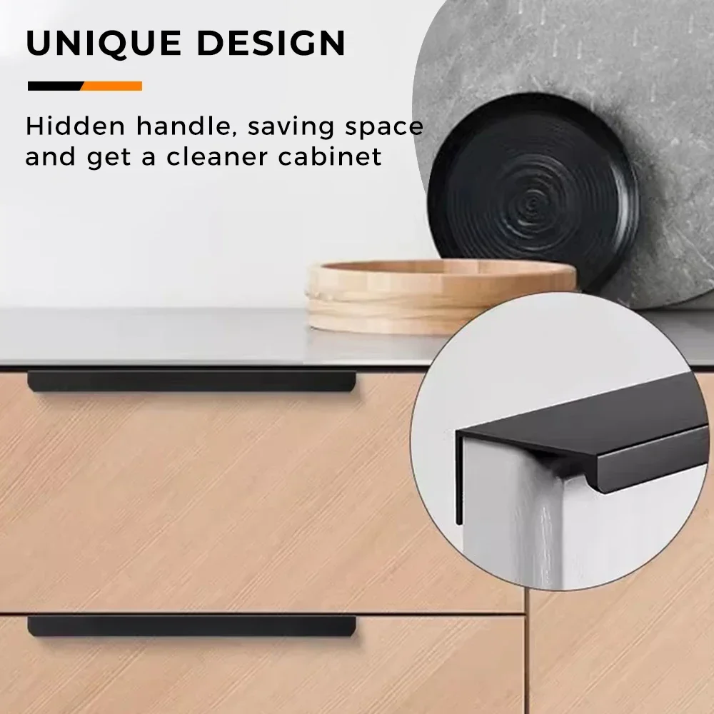 Hidden Furniture Handles Matte - Drawer Pull Gold 评论和价格