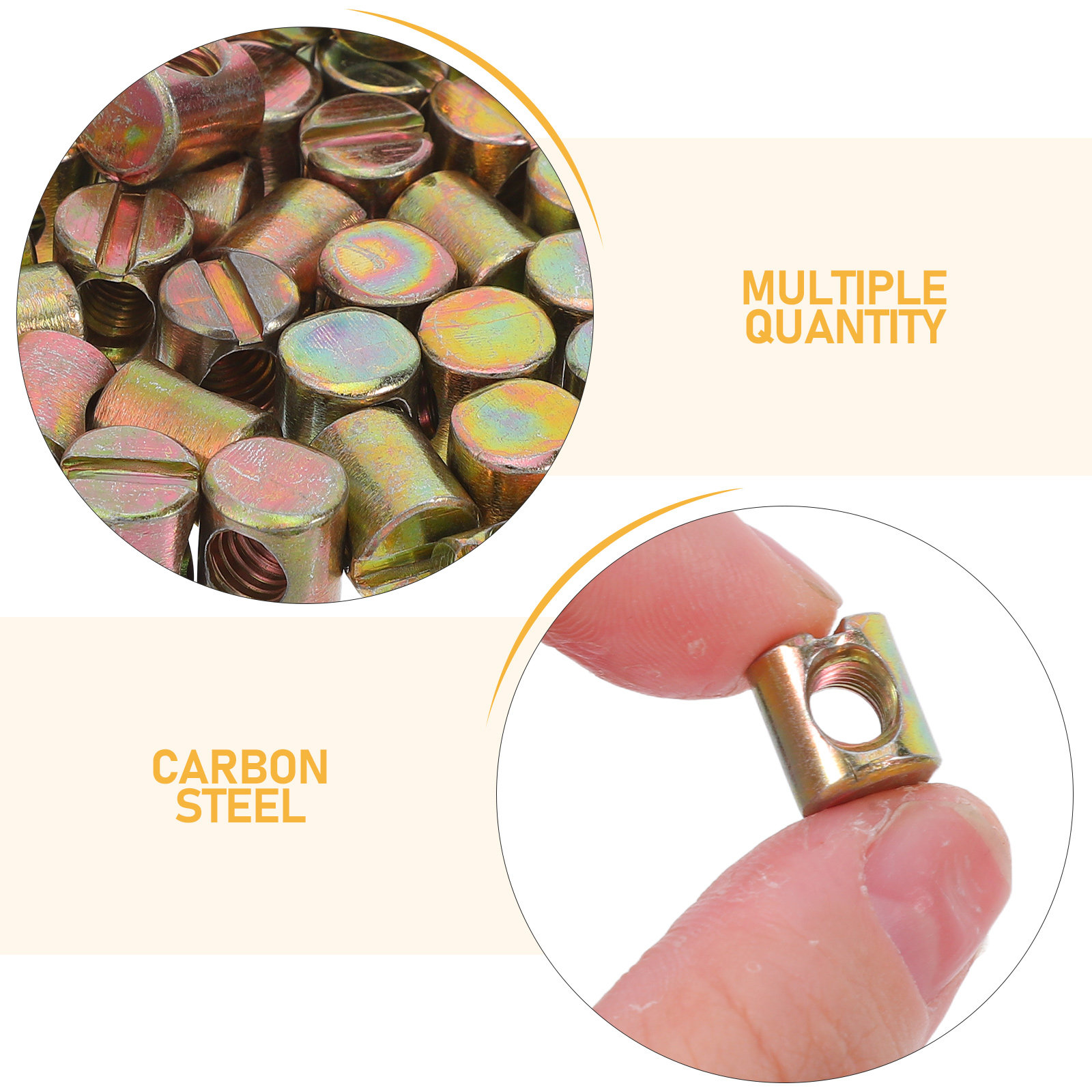 100Pcs M6 Slotted Nuts Furnitu - Furniture Hardware Barrel Nut 评论和价格
