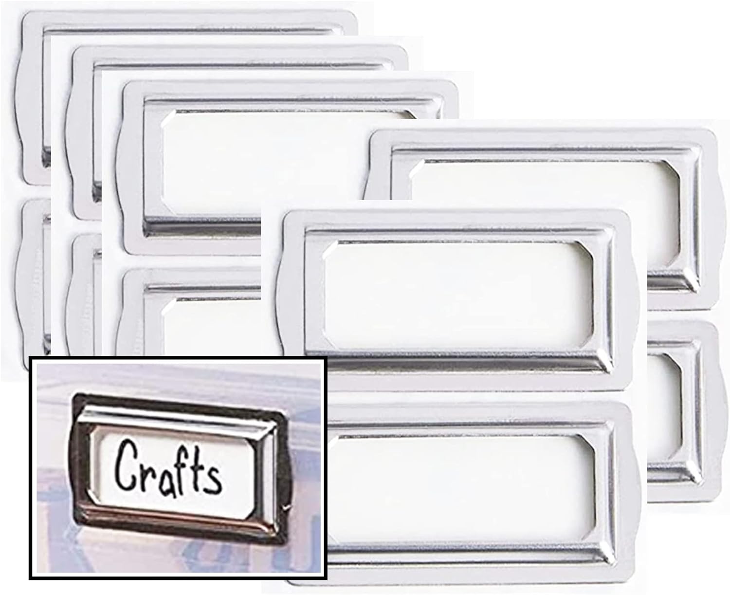 Self Adhesive Metal Bookplates - Drawer Organizer Peg 评论和价格