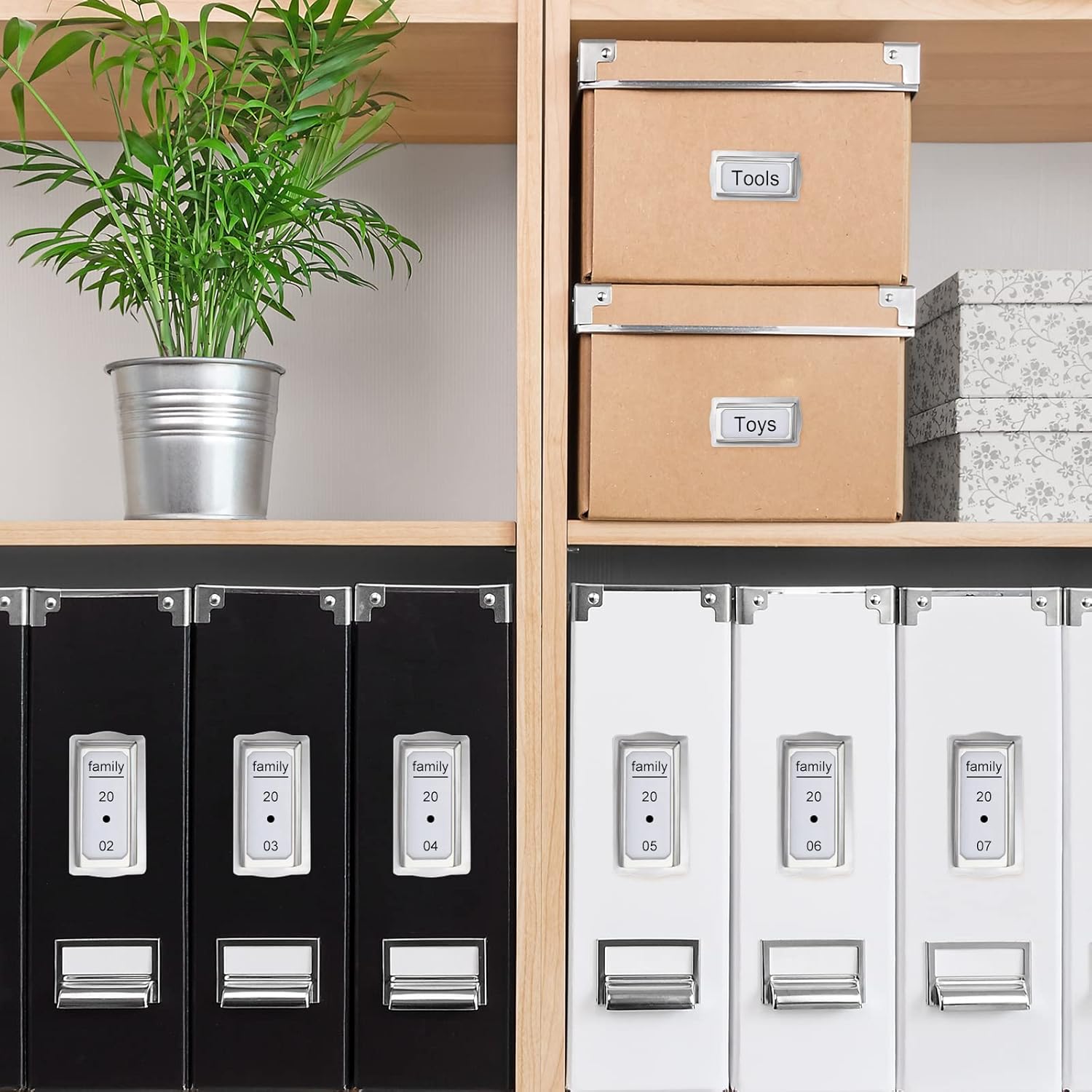 Self Adhesive Metal Bookplates - Drawer Organizer Peg 评论和价格