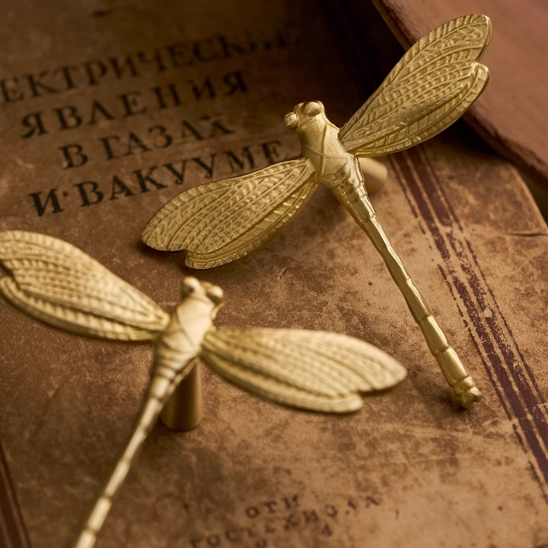 French Dragonfly Brass Cabinet - Unique Furniture Hardware 评论和价格